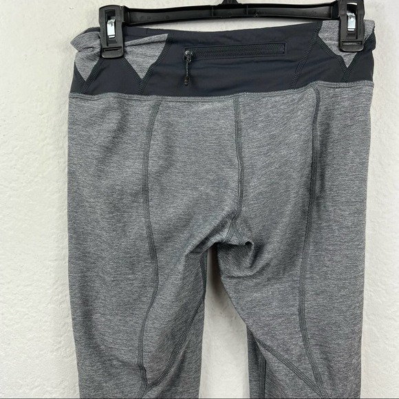 Lululemon Run Inspire Crop II Leggings Luxtreme Heathered Deep Coal Quilt - Picture 6 of 7